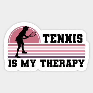 Tennis Is My Therapy Sticker